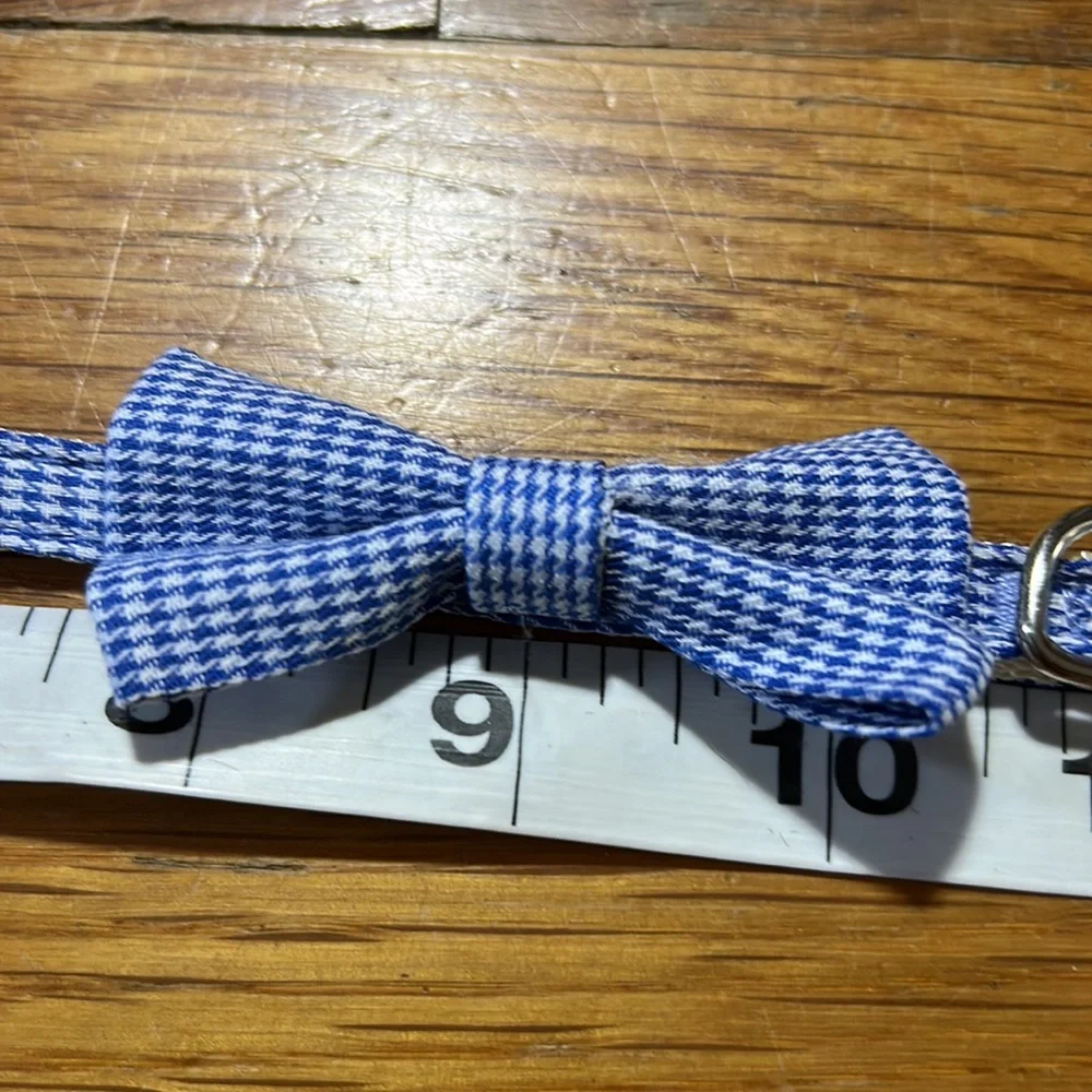 BOGO Blue and White Checked Pet Collar